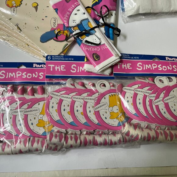 COPY - Vintage 1990 The Simpsons BIRTHDAY PARTY FAVORS/SUPPLIES  - Custom Lot - Picture 3 of 6